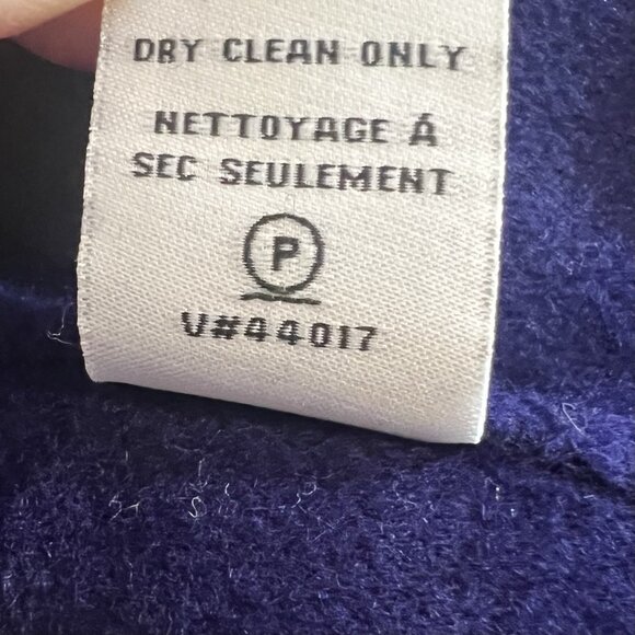 Diane Von Furstenberg Women’s Wool Trench Coat Jacket Size 8 Black Purple Luxury - Picture 14 of 14